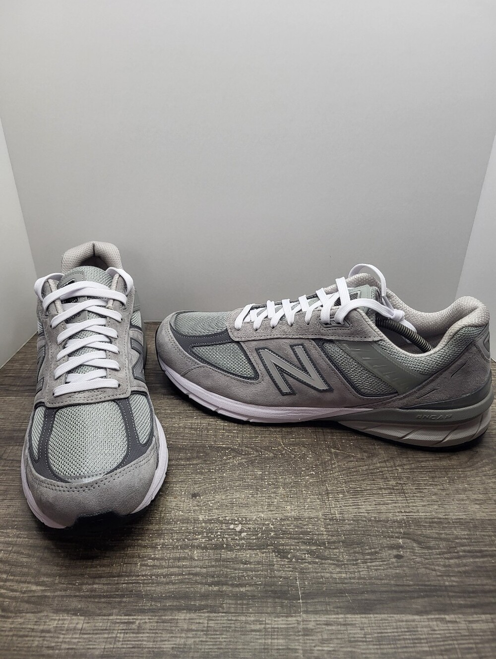 New Balance 990v5 Shoes Men 13 Gray Suede Running Sneakers USA Made No Insoles